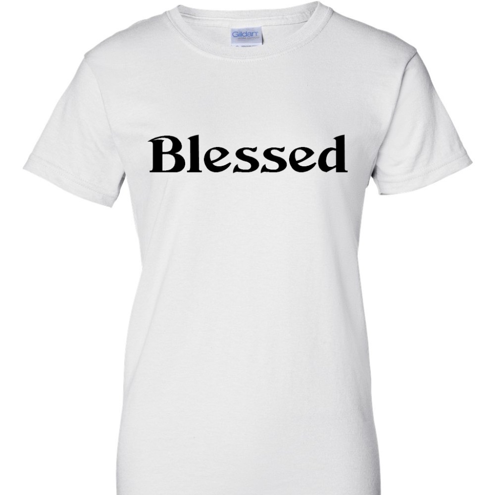 Blessed White and Black T Shirt